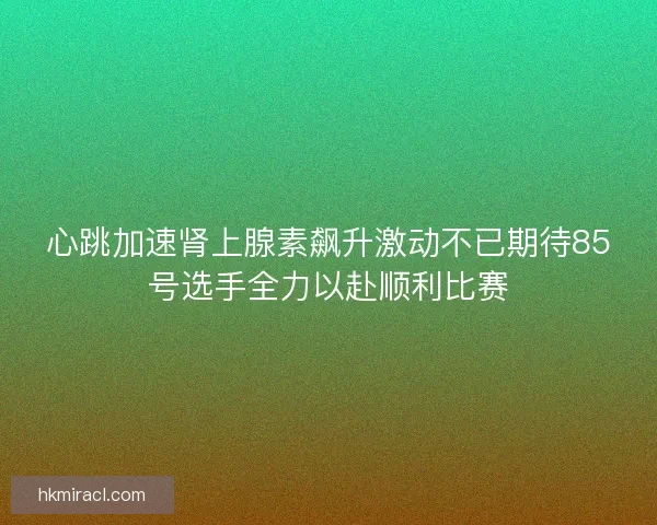 心跳加速肾上腺素飙升激动不已期待85号选手全力以赴顺利比赛